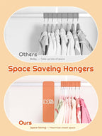 HOUSE DAY 14 Inch Kids Velvet Hangers 50 Pack, Durable Big Kids Hangers - Image 5