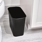 iDesign Small Steel Rectangular Bathroom Trash Can - Image 3