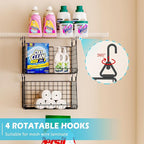 3-Pack Hanging Laundry Room Organizaton：Foldable Laundry Basket Wire Basket - Image 5