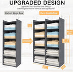 Grey 5-Tier Hanging Closet Storage Organizer - Image 2