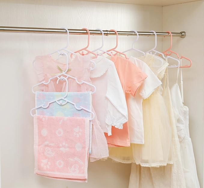 40pcs Grey Baby Nursery Closet Hangers, Non-Slip Laundry Infant Pant Hanger - Image 5