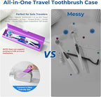 Wider Aluminum Toothbrush Travel Case, Portable Travel Toothbrush Holder - Image 3