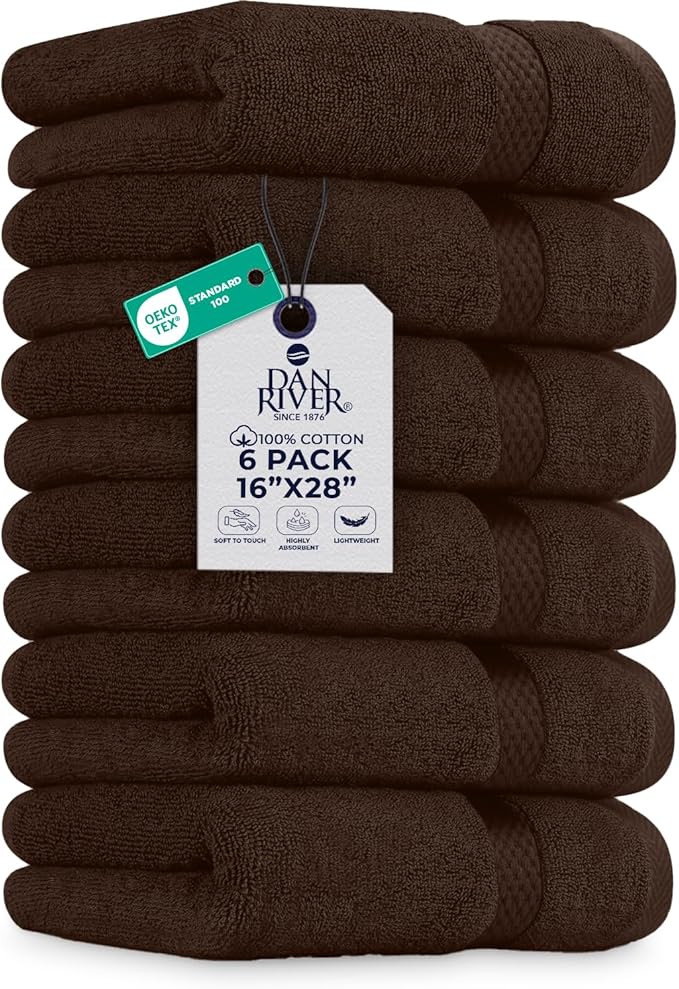 DAN RIVER 6-Pack Premium Hand Towels by DanRiver