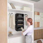 4-Shelf Hanging Closet Organizer and Storage Foldable Hanging Closet Shelves - Image 2
