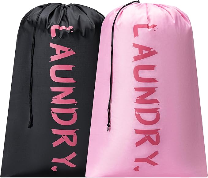 4 Pack XL Travel Laundry Bag, Machine Washable Dirty Clothes Organizer by Unknown