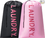 2 Pack XL Travel Laundry Bag, Machine Washable Dirty Clothes Organizer by Unknown