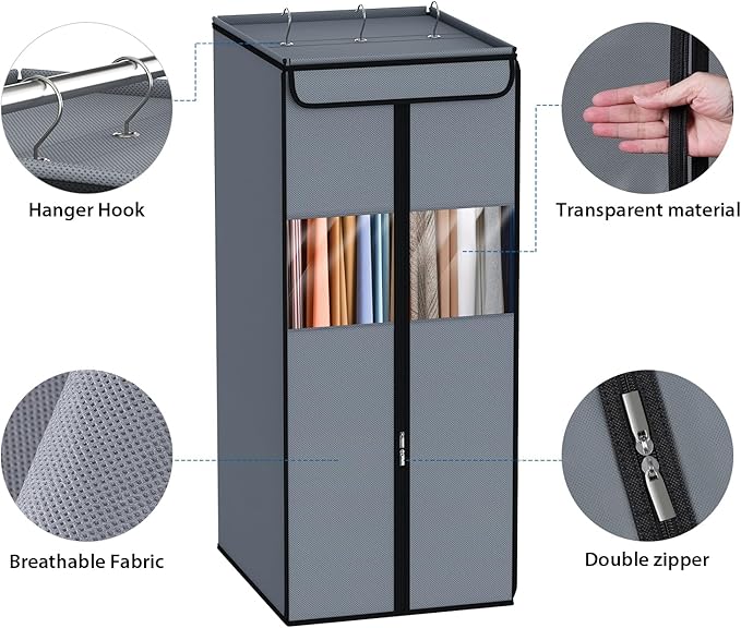Zilink Garment Bags for Clothes Storage 40" Suit Bags for Closet Storage - Image 5