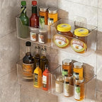 Acrylic Wall Mounted Storage Racks, Transparent Plastic Makeup Box Stackable - Image 9