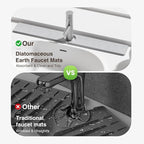 30" x 4" Stone Faucet Mat for Kitchen Sink, Quick Drying Diatomite Sink Tray - Image 6