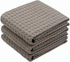 Waffle Weave Thick Microfiber Dish Drying Towels Absorbent Tea & Hand Towel by VeraSong