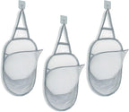 3 Pieces Hanging Laundry Hamper Foldable Mesh Hamper Dirty Cloth Basket by KKONHII