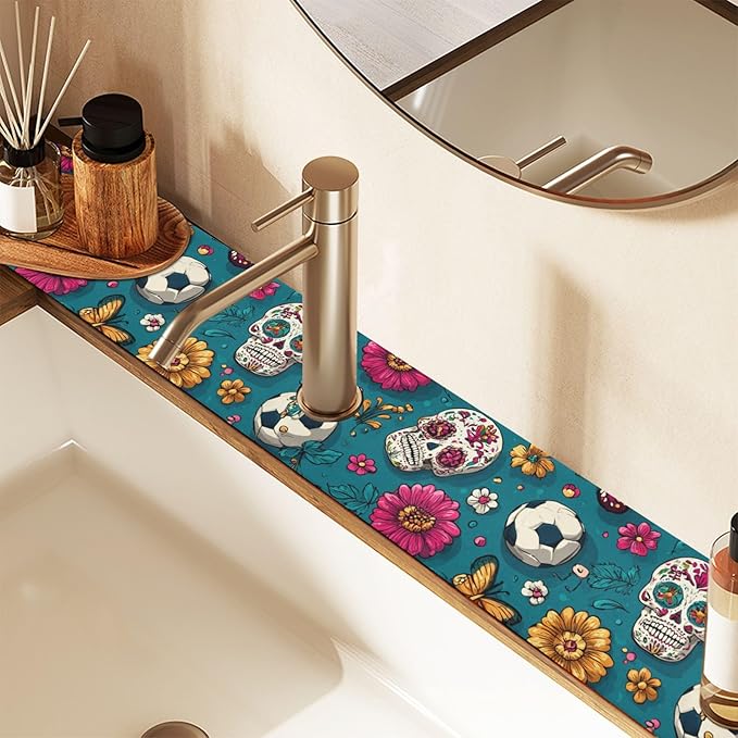 Kitchen Sink Splash Guard 1 PC 14.7 Inch Sink Faucet Mat Splash Guard - Image 7