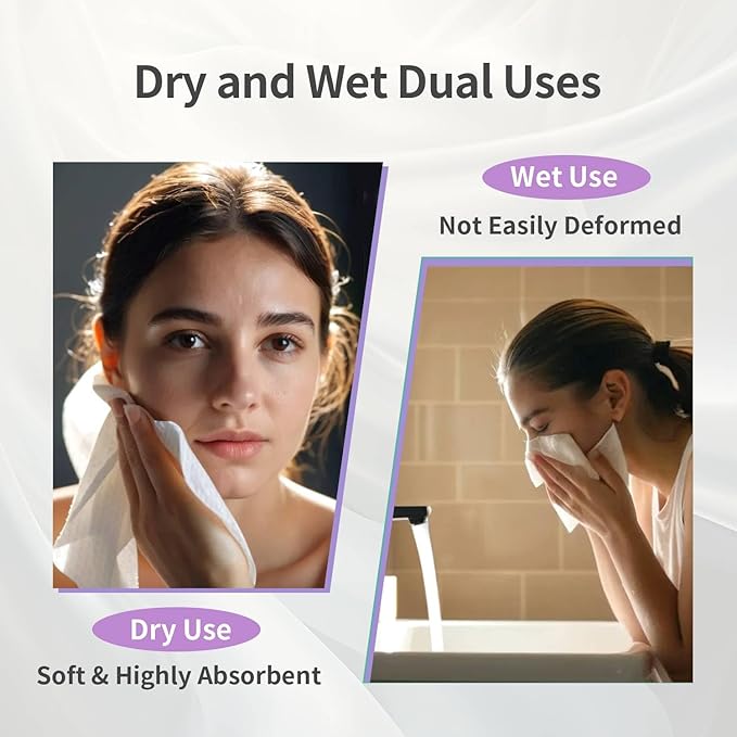 Disposable Face Towels, Biodegradable Soft & Skin Friendly Face Towelettes - Image 4