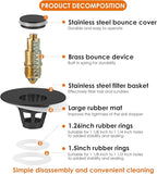 Universal Bathroom Sink Stopper, Basin Pop-up Bathroom Sink Drain Strainer - Image 6