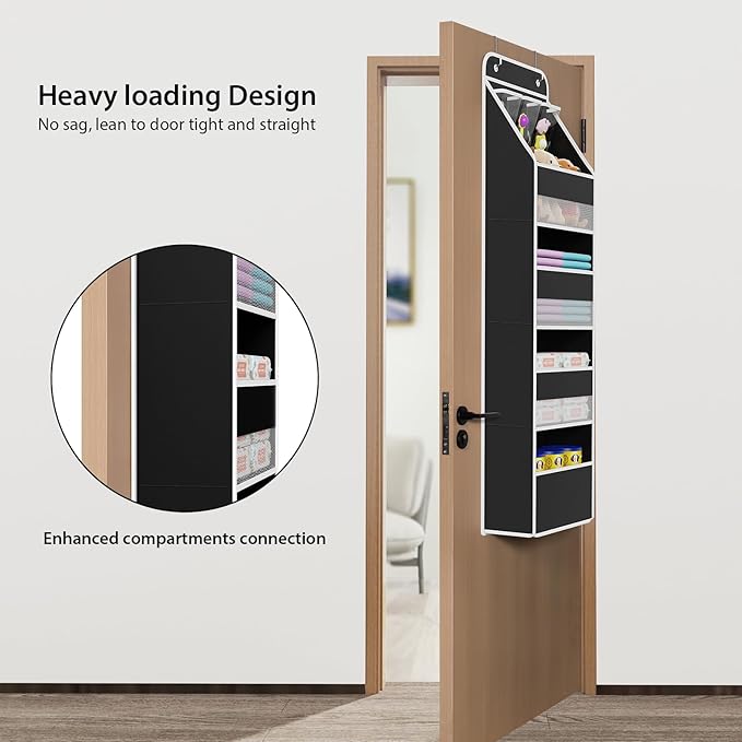 Univivi 5-Shelf Fabric Door Storage Over Door Hanging Organizer - Image 2