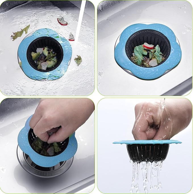 2 Pcs Kitchen Sink Strainer, Upgraded Silicone Sink Drain Strainer - Image 6