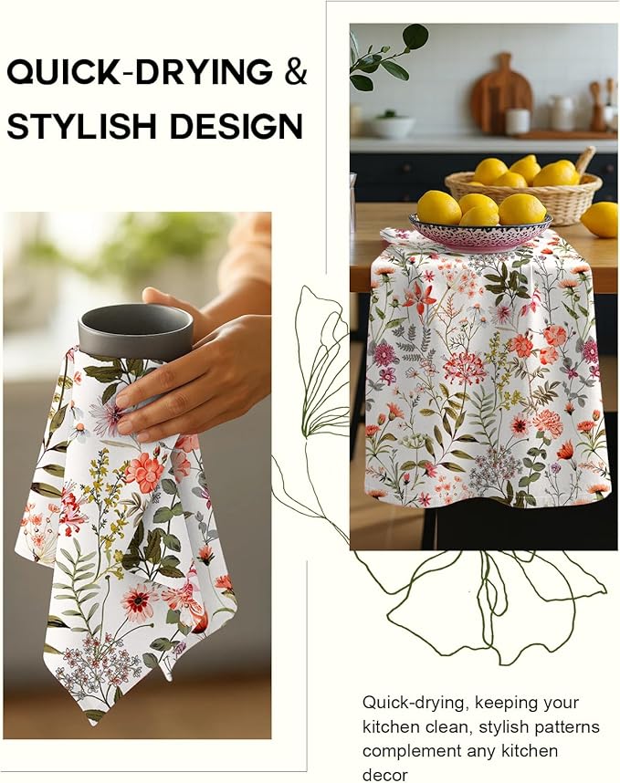 Flour Sack Kitchen Towels Set of 2-18x26 Cotton Dish Towels - Image 4