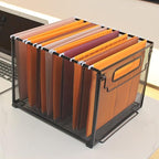 SETTFRFE Letter Size Metal Mesh Hanging File Folder Organizer Crate Basket - Image 3