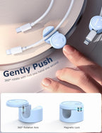 9 Pack Cord Organizer, Chfeila Magnetic Cable Management Clips, Adhesive Phone - Image 2
