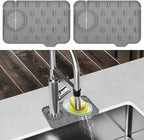 2Pcs Silicone Sink Faucet Splash Guard Mat, Soap Dish Pad Faucet Handle Drip - Image 8