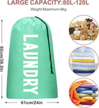 2 Pack XL Travel Laundry Bag, Machine Washable Dirty Clothes Organizer - Image 7