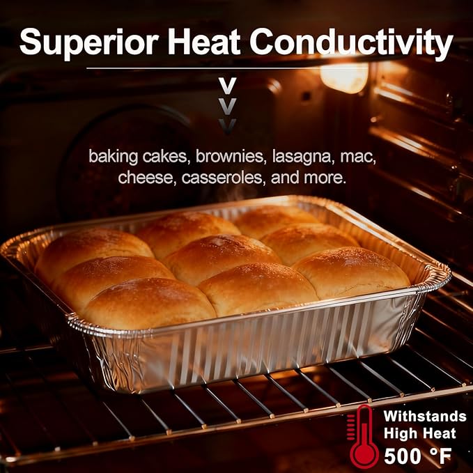 9x13 Aluminum Foil Pans with Lids - Image 4