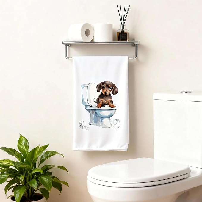 GROBRO7 Funny Dachshund Hand Towel - Image 5