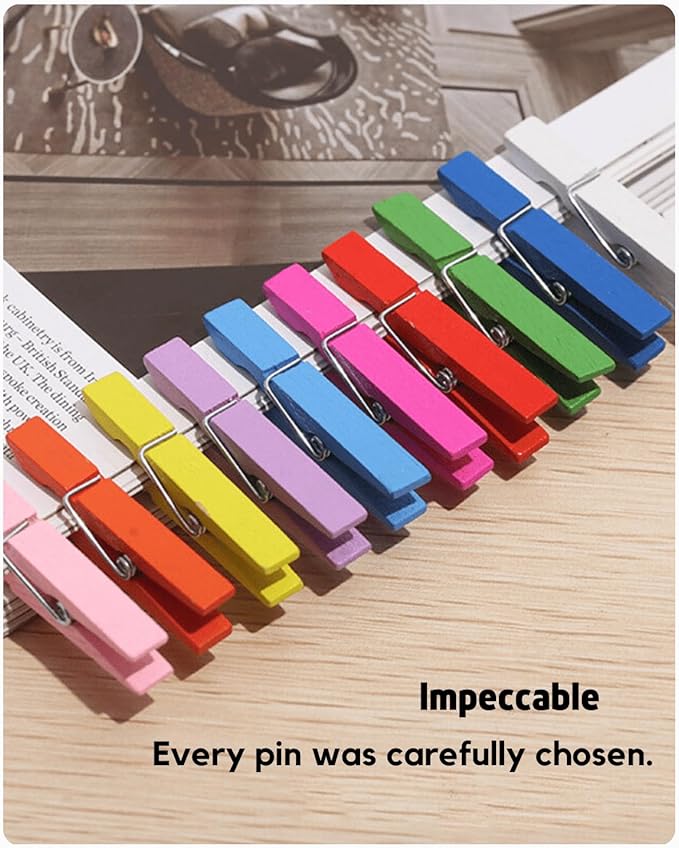 Clothes Pins Wooden Colored Clothespins - Image 7