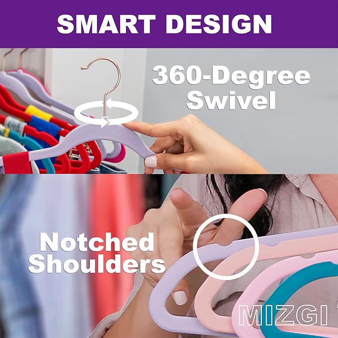 MIZGI Premium Velvet Hangers - Image 3