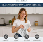 LANE LINEN Cotton Kitchen Towels and Dish Cloths Set, Quick-Drying Dish Towel - Image 2