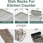 LIYI Dish Drainer, Large Capacity Storage, - Image 5