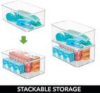 mDesign Plastic Stackable Home Office Storage Organizer Box - Image 4