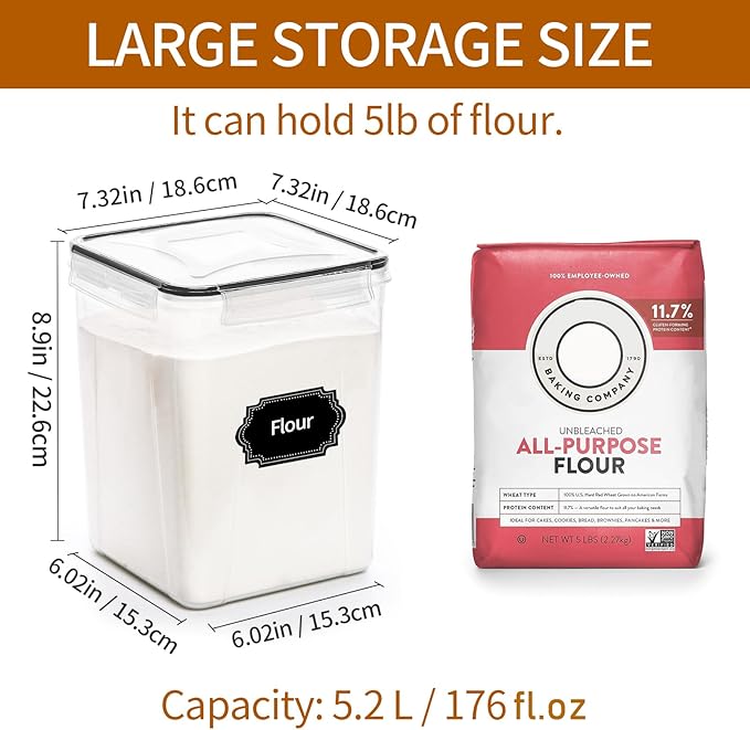 4 Pack Large Airtight Food Storage Containers - Image 2