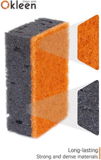 Black & Orange Multi Use Scrub Sponges. Made in Europe. 18 Pack, 4.3x2.8x1.4 - Image 5
