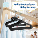 Smartor Premium 11 Inch Baby Hangers 50 Pack, Non Slip, Space Saving Felt - Image 8
