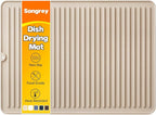 Songrey 24" x 18" Silicone Dish Drying Mat, Kitchen Counter Drying Pad by Unknown