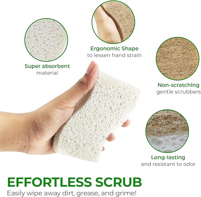 Biodegradable Natural Kitchen Sponge - Image 6