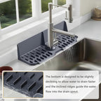 Sink Splash Guard Behind Faucet, Silicone Sink Faucet Drying Mat & Dish Soap - Image 5