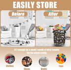 Cute Dogs Laundry Basket, Foldable Dog Lover Laundry Hamper Tote Bag Dirty - Image 3