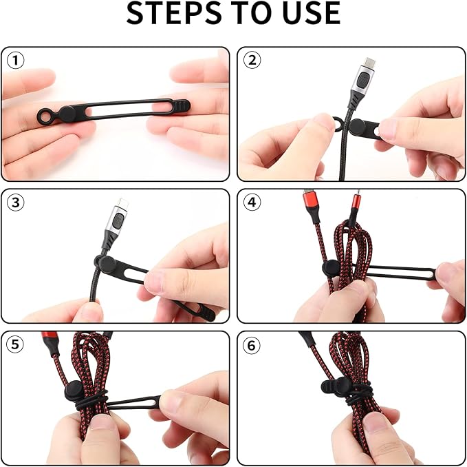 35pcs Silicone Cable Ties, Reusable Cable Management Organizer, Wire - Image 3