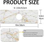 MCALK Marble White Kitchen Sink Faucet Mat Splash Guard, Absorbent Quick-Dry - Image 5