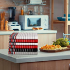 Urban Villa Kitchen Towels Extra Large Premium Salsa Stripes Dish Towels - Image 2