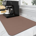 Coffee Mat - Absorbent Hide Stain Rubber Backed Dish Drying Mat by HotLive