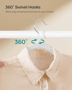 SONGMICS Clothes Hangers, Space-Saving, Cloud White UCRP050W05 - Image 4