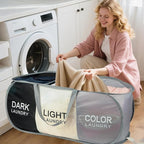 Seefoo 3-Section Foldable Hamper - Image 2