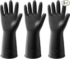 ThxToms 3 Pairs Dishwashing Gloves, Reusable Latex Cleaning Gloves by ThxToms
