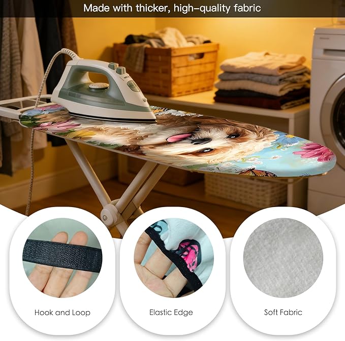 Nuxovilar Ironing Board Cover Needle Cotton 15x54 Inches | Ironing Board Cover - Image 5