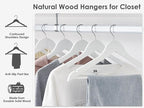StorageWorks White Wooden Hangers 30 Pack, Heavy Duty Wood Hangers - Image 4