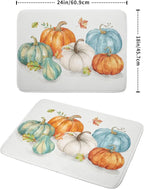 Fall Watercolor Pumpkin Leaf Dish Drying Mat 18 x 24 Inch - Image 2