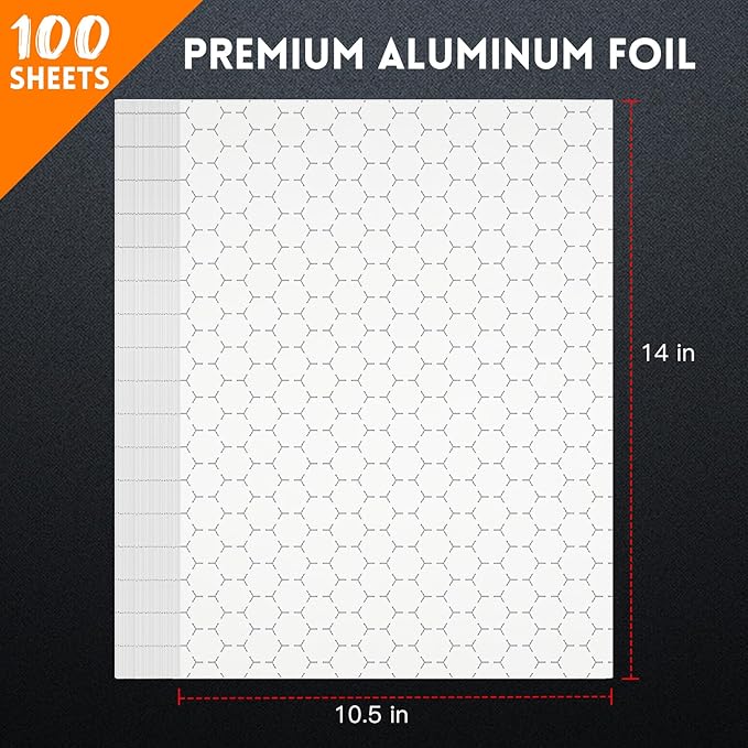 EcoDispose Pre-Cut Insulated Foil Sandwich Wrap Sheets Grease-Resistant - Image 2